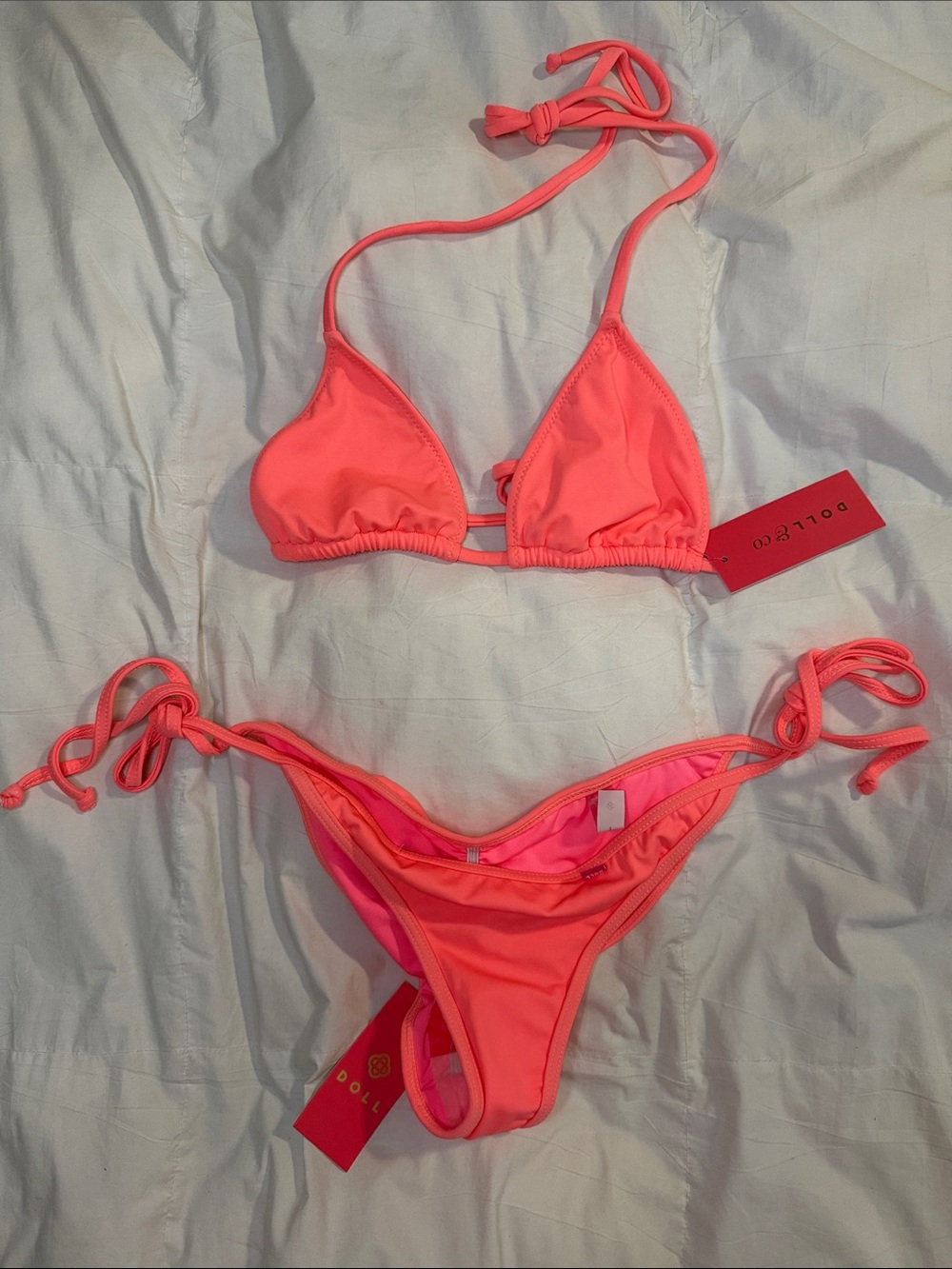 Doll Swimwear Laguna Bikini Set – Salmon – Size Small